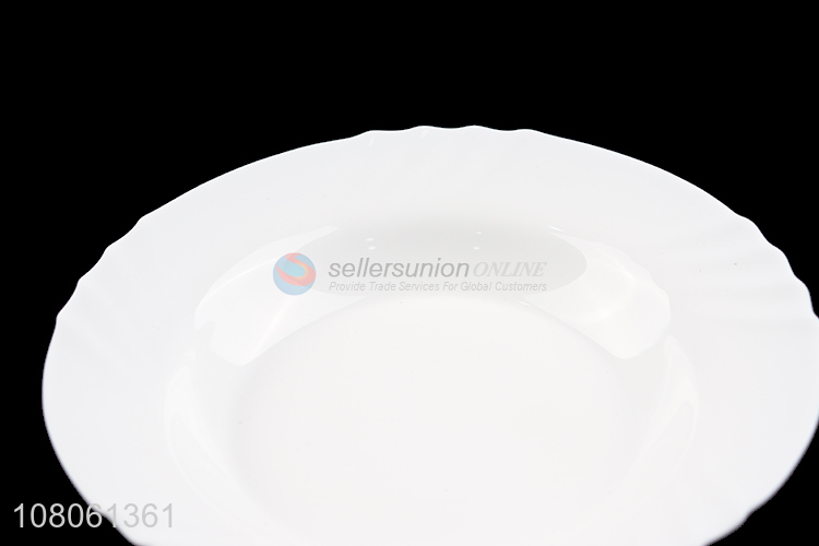 Good quality dinnerware opal glass deep plate for home and restaurant