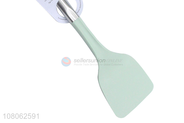 Hot selling green silicone spatula with stainless steel handle