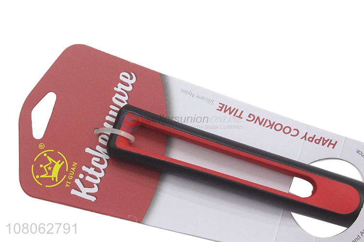 Best selling silicone utensils slotted ladle with plastic handle