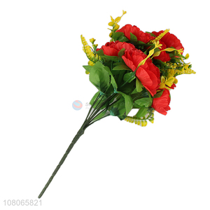 Top products red 9heads natural artificial flower for sale