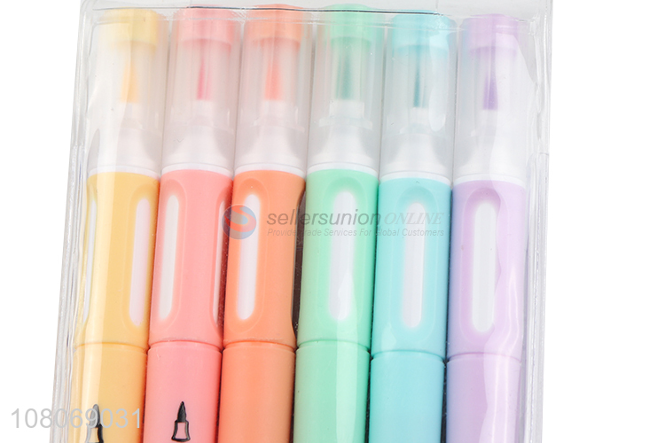 Factory price eco-friendly 6colors highlighters pens