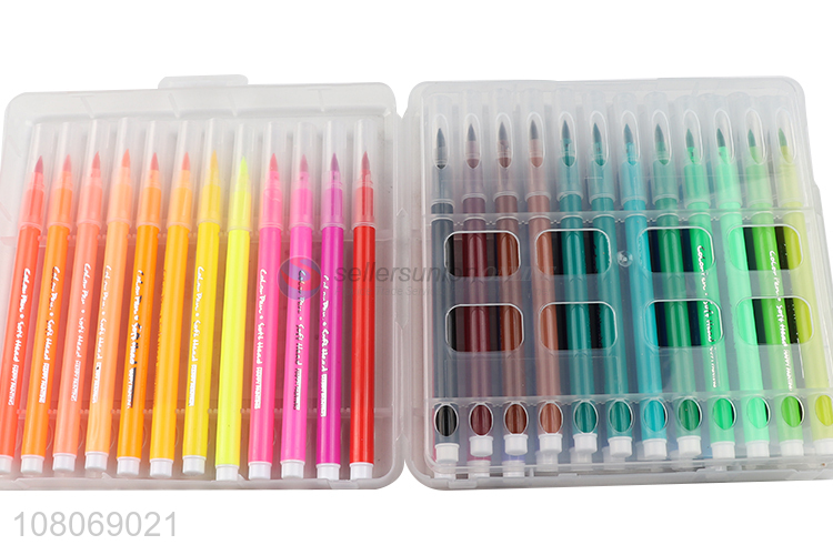 New arrival 36colors kids drawing soft water color pen