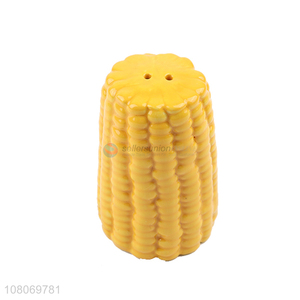 Factory price corn shape ceramic salt and pepper shaker spice tool