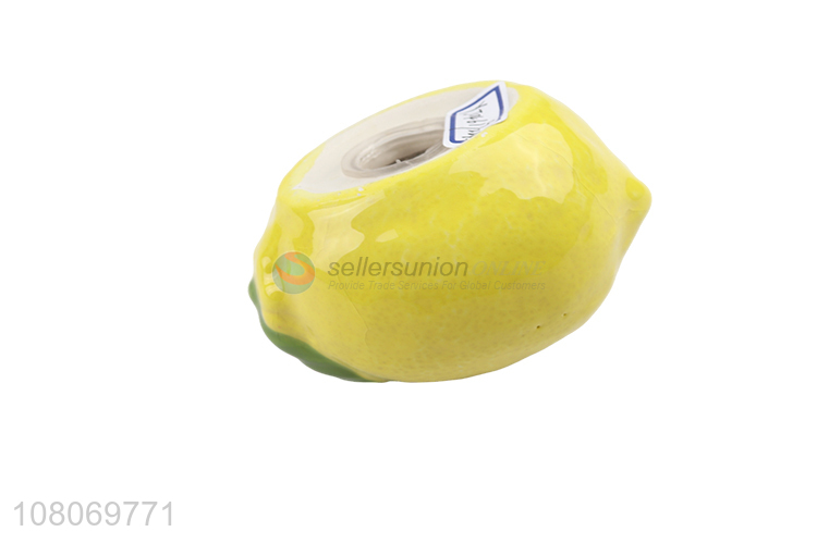 New arrival lemon shape ceramic salt and pepper shaker wholesale