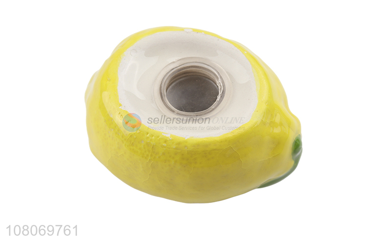 Good quality novelty lemon shape ceramic salt and pepper shaker