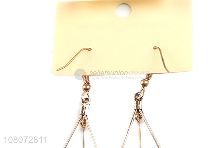 Factory supply triangle pendant women fashion earrings jewelry