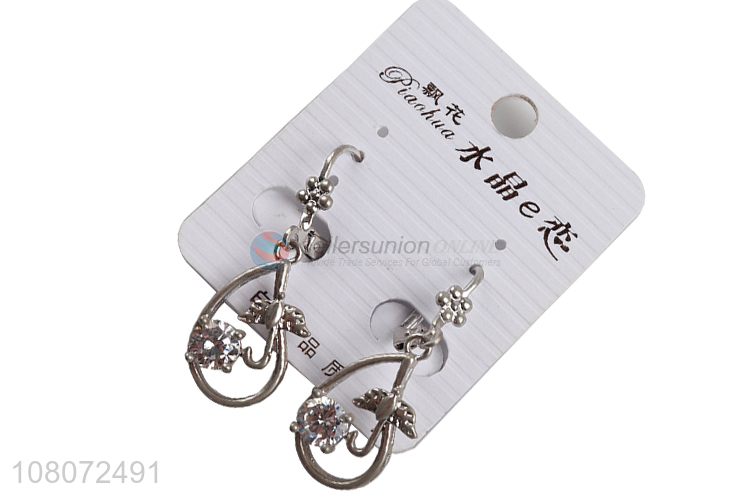 Factory price silver delicate metal earrings jewelry