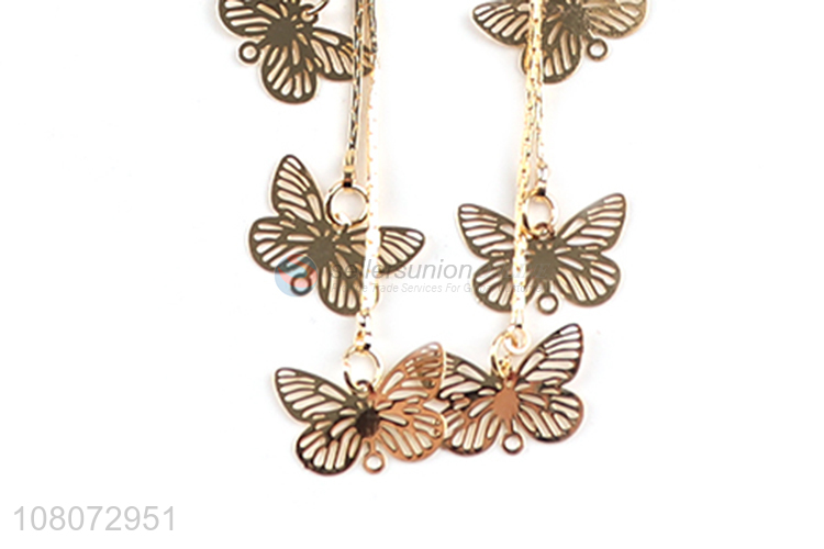 Most popular butterfly shape pendant long earrings for women