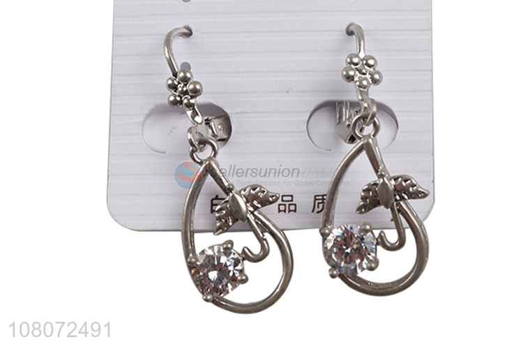 Factory price silver delicate metal earrings jewelry