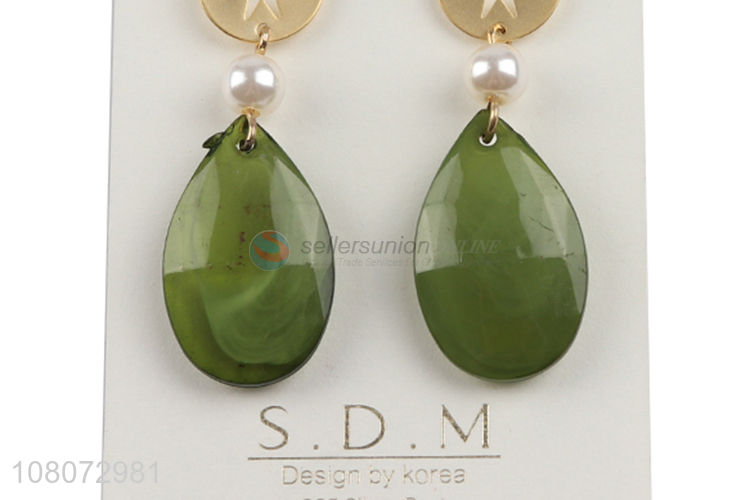 New style green pendant fashion women earrings for sale