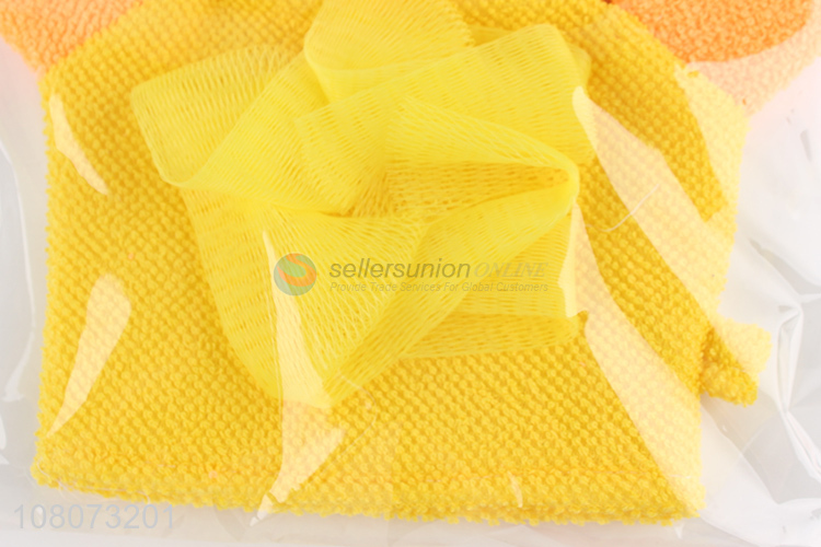 New product yellow cartoon bath gloves portable bath supplies