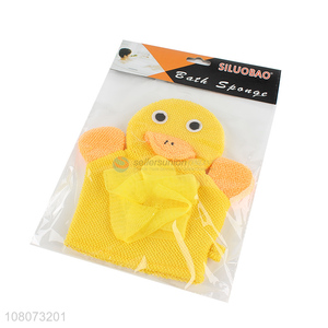 New product yellow cartoon bath gloves portable bath supplies