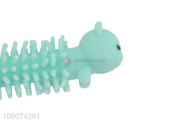 New arrival green soft rubber toy cute pet vent toy for children