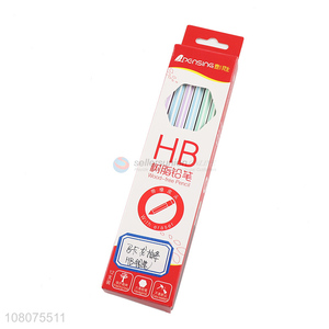 New Arrival 12 Pieces Plastic Colorful HB Pencil With Eraser