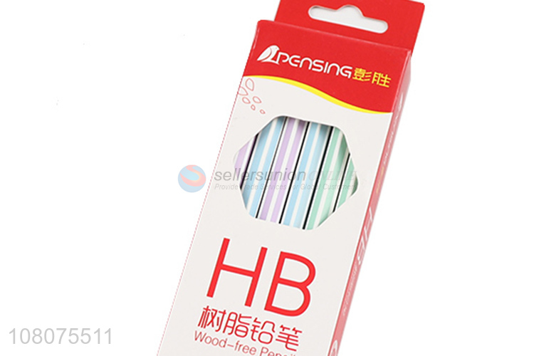 New Arrival 12 Pieces Plastic Colorful Hb Pencil With Eraser