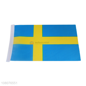 Good price polyester Sweden country flags hanging flags