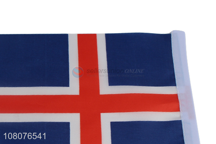 Factory supply Iceland national flags for indoor decoration