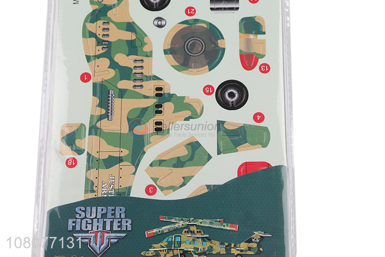 Good quality kids eductional DIY toy 3D fighter jigsaw puzzle for boys