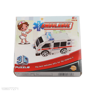 High quality 3D ambulance puzzle children educational model puzzle