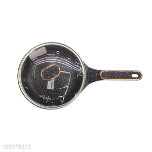 Good quality black large capacity non-stick pan for kitchen cooking