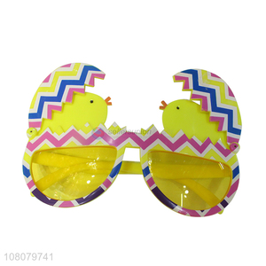 New arrival yellow cartoon chicken festival glasses for sale