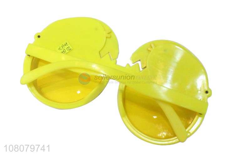 New arrival yellow cartoon chicken festival glasses for sale