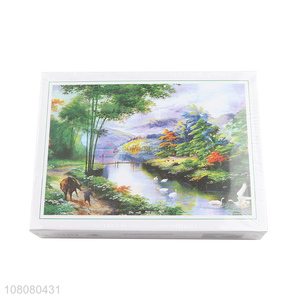 Best selling creative landscape puzzle DIY paper puzzle for adults