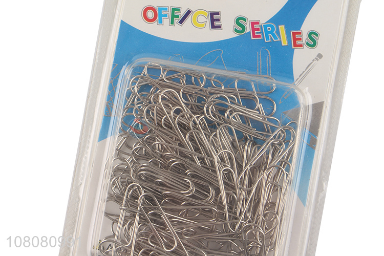Low price silver metal iron paper clips office clips for paperwork ideal