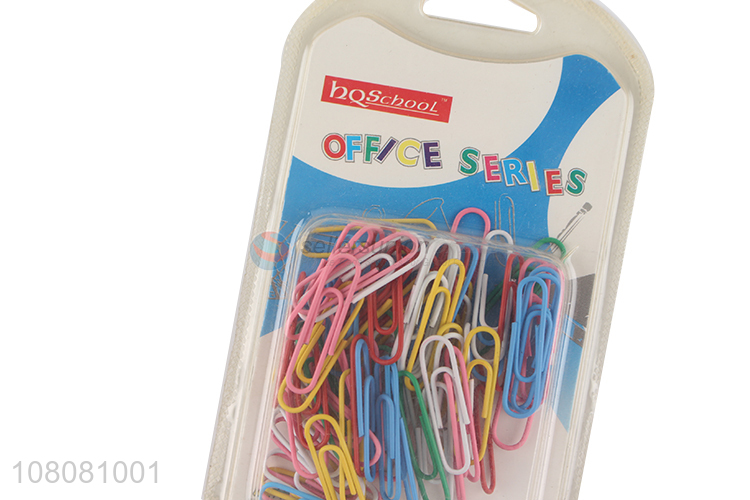 Online wholesale colorful metal paper clips for home, school and office use