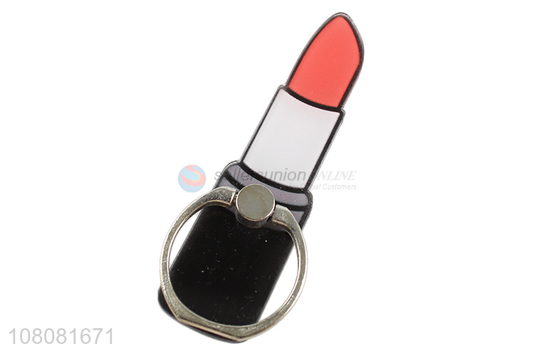 New arrival acrylic lipstick shape mobile phone ring holder