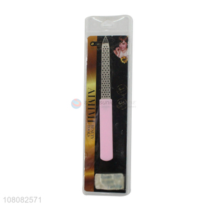Most popular stainless steel nail file with plastic handle