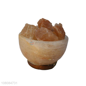 High quality creative crystal treasure bowl salt stone lamp