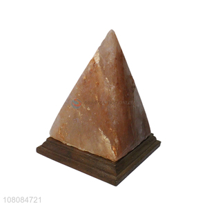 New products USB pyramid salt stone lamp home craft decoration