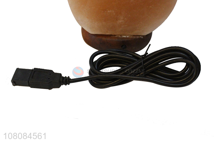 High quality woodcarving salt stone craft lamp for sale