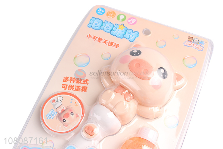 Best Selling  Cute Pig Bubble Machine Electric Bubble Wand Toy