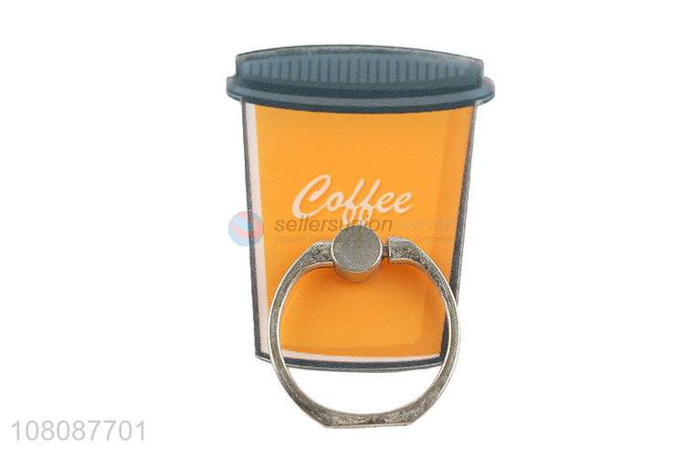 Factory supply coffee cup cell phone finger ring holder