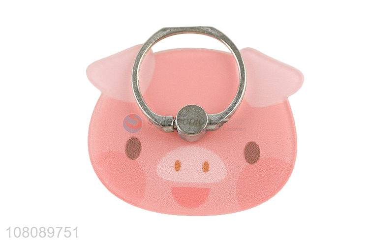 New Arrival Pink Piggy Mobile Phone Meatal Ring holder