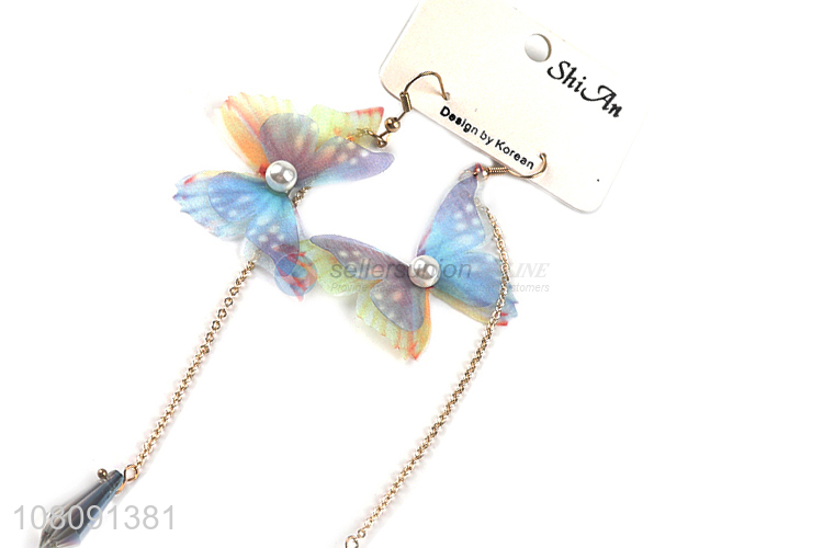 Latest Fashion Butterfly Long Chain Hook Earring For Girls