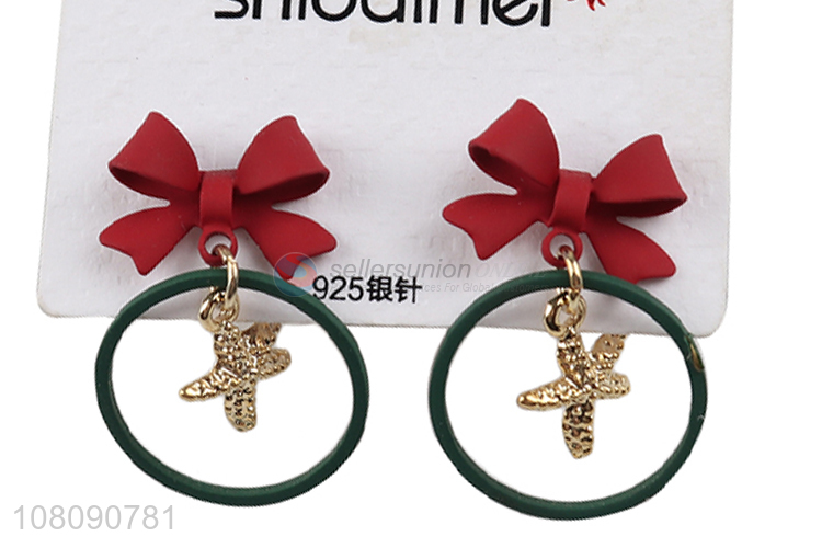 Fashion Bowknot Ring Pendant Ear Ring For Ladies