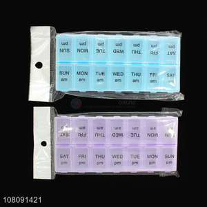 China factory multicolor weekly pill box medicine case