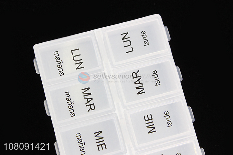 China factory multicolor weekly pill box medicine case
