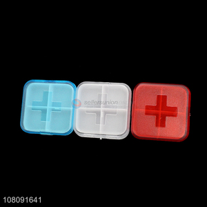 Latest products plastic 4compartment pill case with top quality
