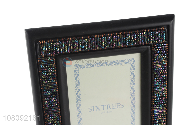 New hot sale beaded wooden photo frame picture frame for decor