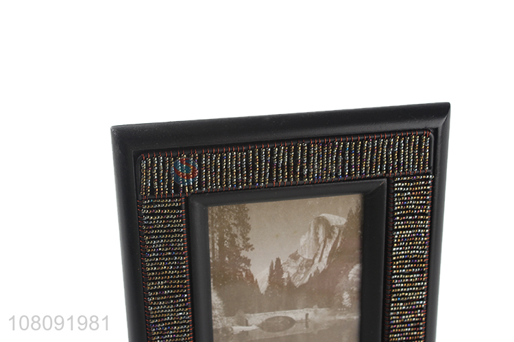 New products decorative vintage beaded wood standing picture frame