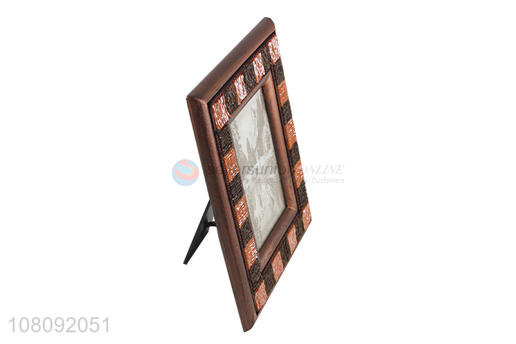 China manufacturer beaded wooden picture frame for home decoration