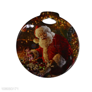 Yiwu market dual-use Christmas ceramic coaster cork dining tablemat