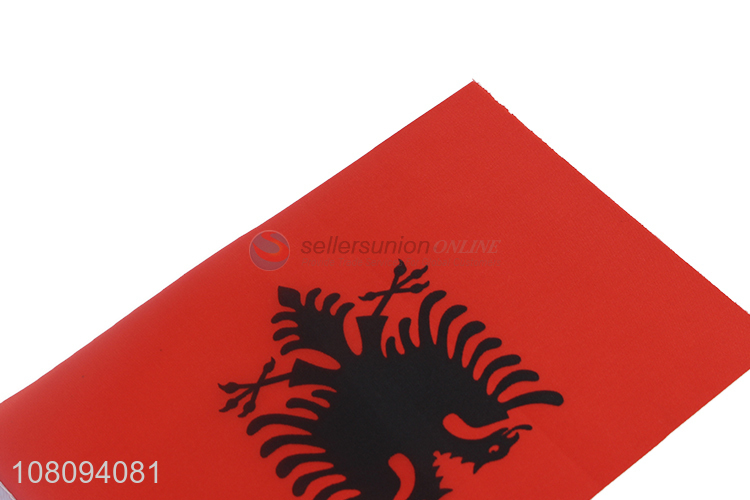 Yiwu wholesale Albania hand flag match national flag