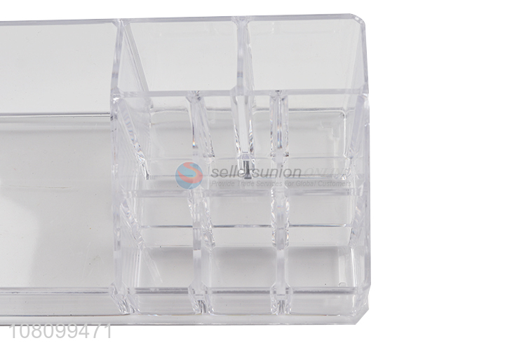 Hot selling transparent makeup storage box cosmetic desktop organizer