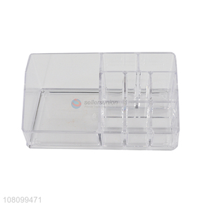 Hot selling transparent makeup storage box cosmetic desktop organizer