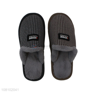 China wholesale comfortable fuzzy men winter slippers